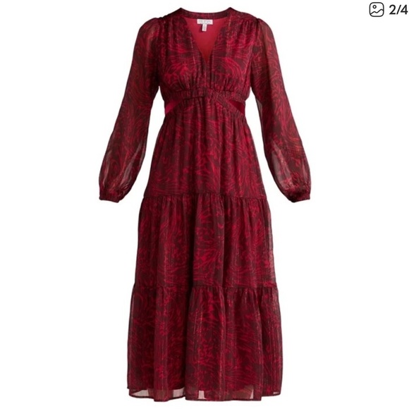 Sofia Vergara Women's V-Neck Cutout Long Sleeve Maxi Dress NWT - Picture 3 of 7